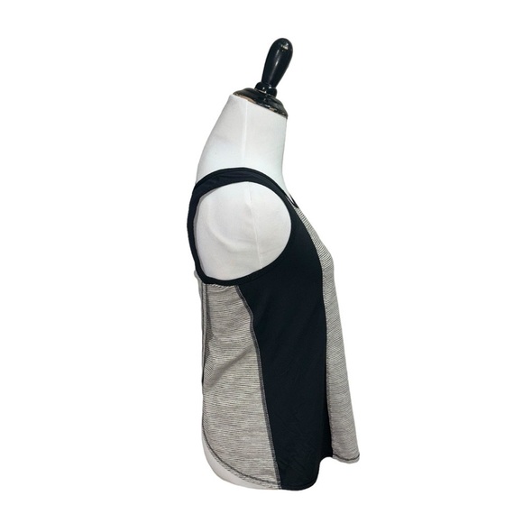 Lululemon Women's Size 6 Run Speed Squad Tank Top Tonka Strip Cashew / Black - Picture 4 of 7
